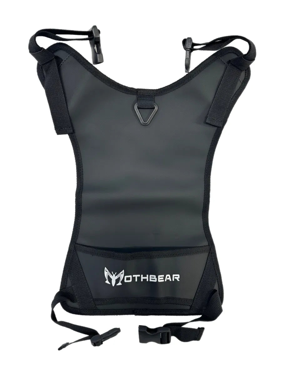 Waterproof chest pack, fly fishing chest pack, wade fishing gear, Black Series fishing bag, 4L fishing pack, net holder attachment, waterproof fishing accessories, durable TPU pack, fishing tackle storage, hands-free fishing pack.