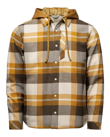 Simms Mens Coldwater Hooded Shacket Fitzgerald Plaid