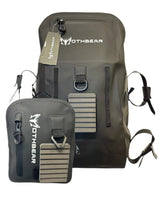 Waterproof fishing backpack, chest pack combo, Black Series fishing gear, 27L backpack, 4L chest pack, versatile tackle storage, durable TPU pack, rod tube straps, fly fishing pack, waterproof combo pack.
