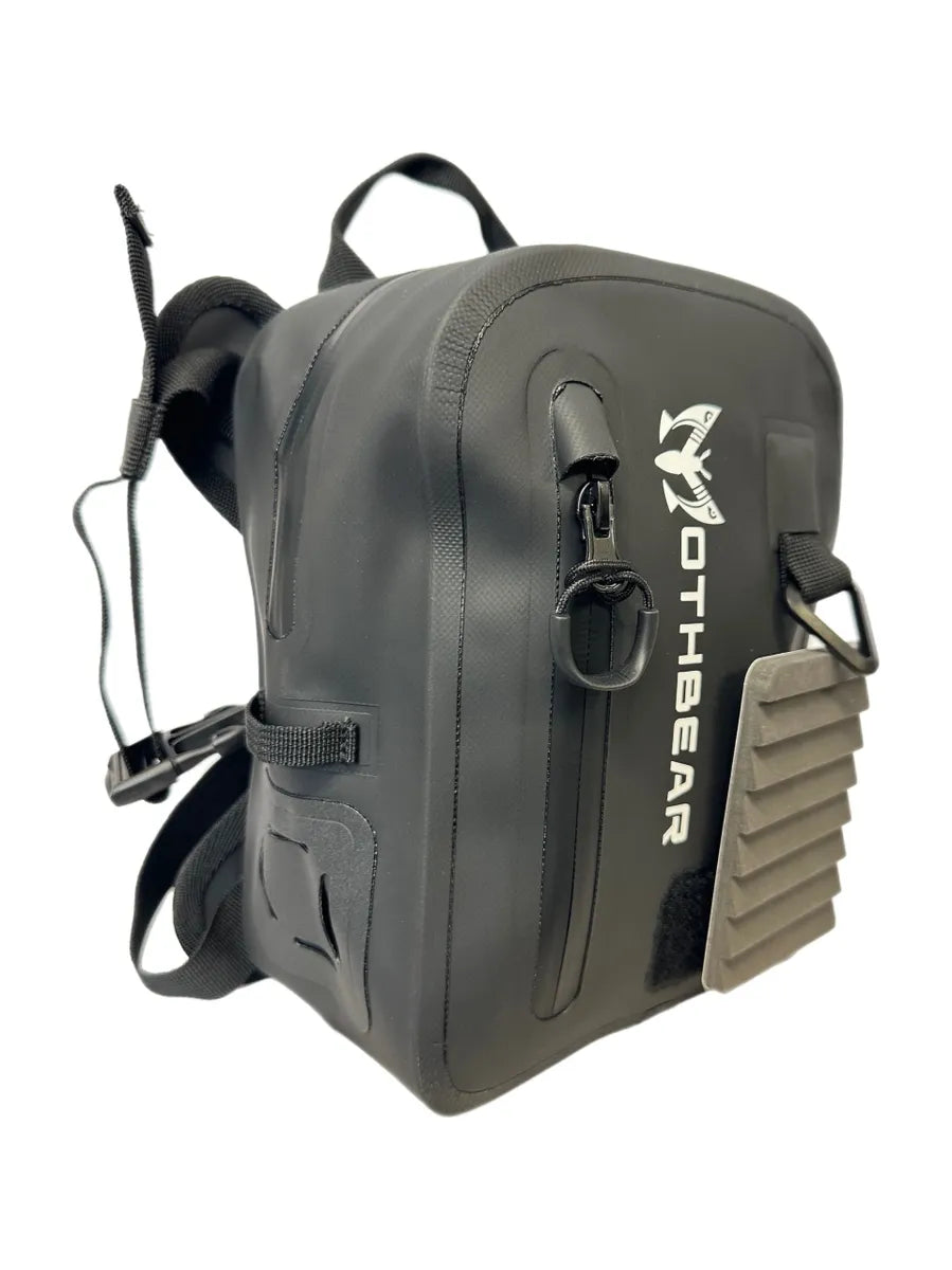 Waterproof fishing backpack, chest pack combo, Black Series fishing gear, 27L backpack, 4L chest pack, versatile tackle storage, durable TPU pack, rod tube straps, fly fishing pack, waterproof combo pack.