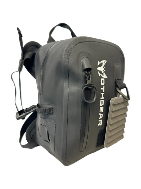 Waterproof fishing backpack, chest pack combo, Black Series fishing gear, 27L backpack, 4L chest pack, versatile tackle storage, durable TPU pack, rod tube straps, fly fishing pack, waterproof combo pack.