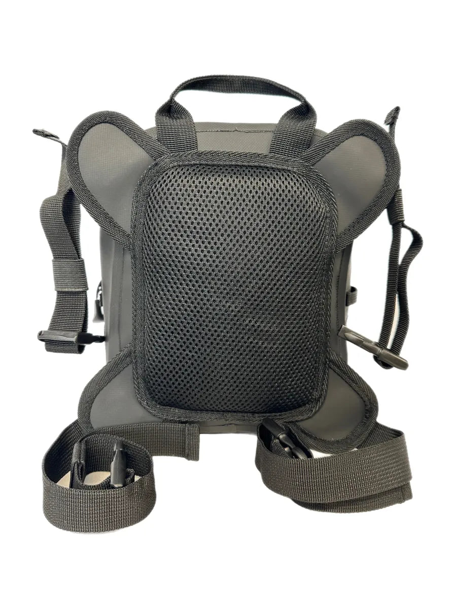 Waterproof fishing backpack, chest pack combo, Black Series fishing gear, 27L backpack, 4L chest pack, versatile tackle storage, durable TPU pack, rod tube straps, fly fishing pack, waterproof combo pack.