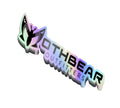 Holographic MothBear Logo Sticker