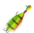 Colorful fishing lure with a white background