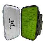 MothBear double-sided silicone fly box, waterproof fly box, silicone fly storage, transparent fly box, double capacity fly box, fly fishing gear storage, durable fly box, fly storage box.