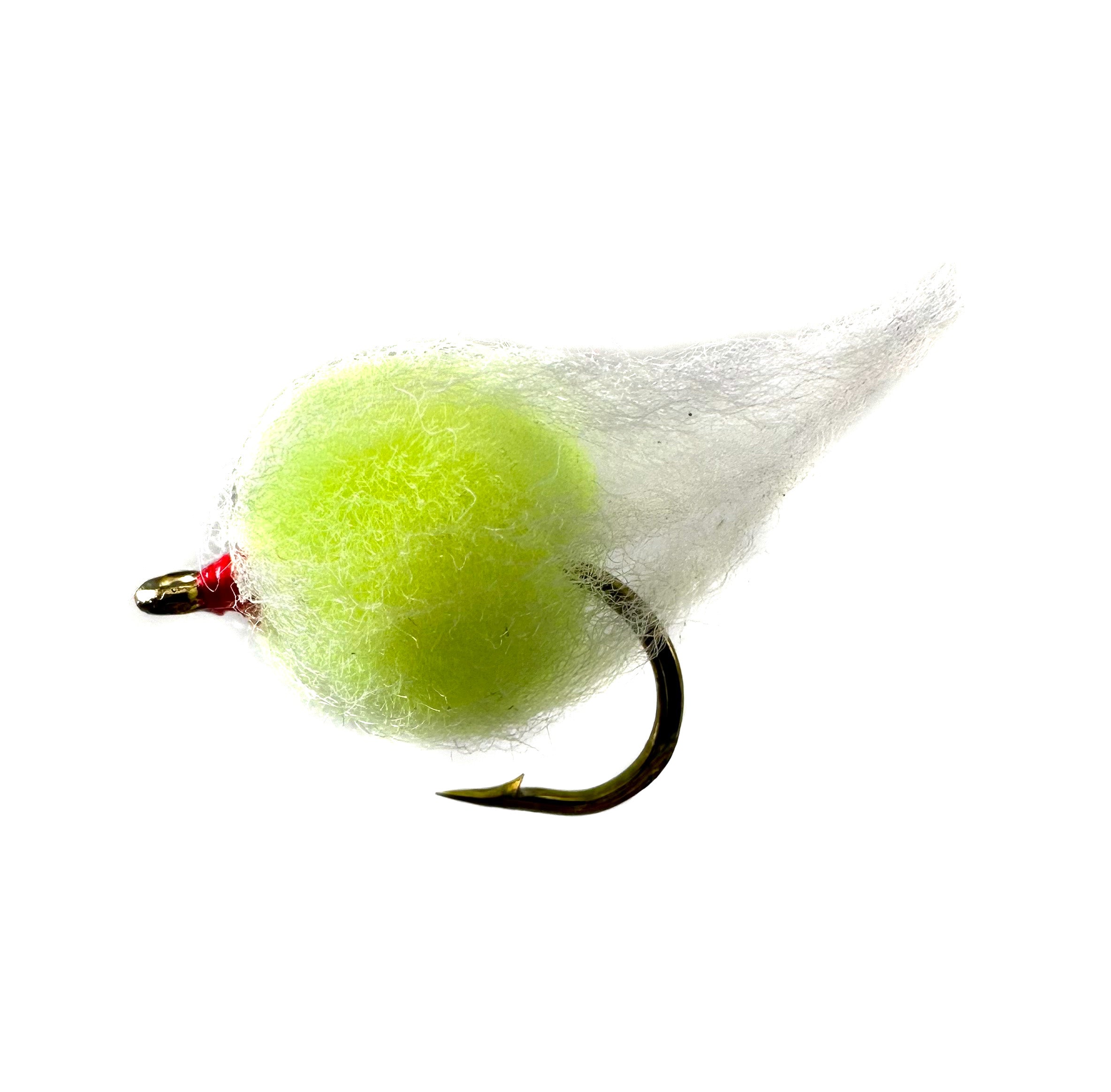 Green Nuke Egg fly fishing lure, size 6, modern egg pattern for great lake tributaries.
