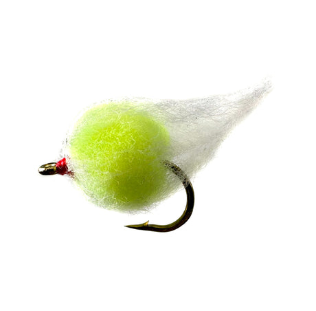 Green Nuke Egg fly fishing lure, size 6, modern egg pattern for great lake tributaries.