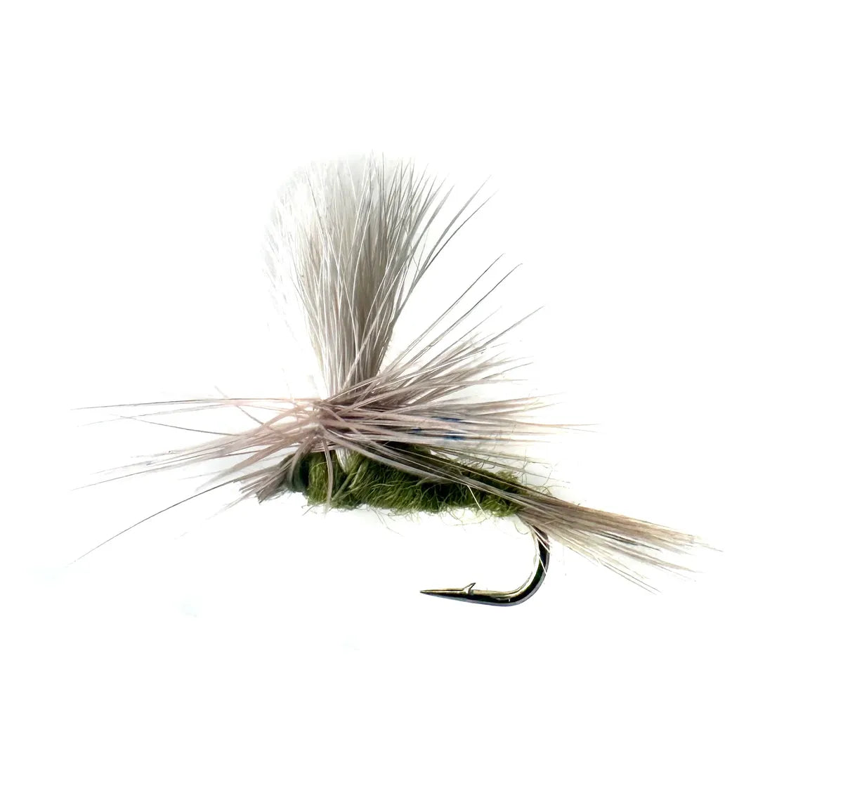 Parachute BWO (Blue Winged Olive) dry fly in sizes #16 and #18. This essential pattern provides realistic presentation and high visibility for selective trout during major Baetis hatches.