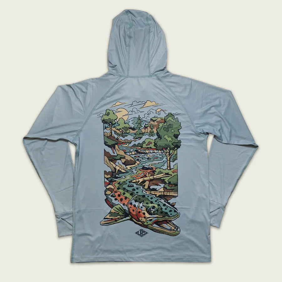 Lakes Rivers Streams Rainbow Trout Waters UPF Hoodie