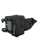 Waterproof lumbar pack, fishing sling pack, Black Series fishing gear, 6.75L fishing bag, waterproof hip pack, fly fishing pack, side sling bag, durable TPU pack, rod holder fishing bag, net loop attachment.