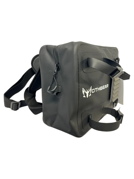 Waterproof lumbar pack, fishing sling pack, Black Series fishing gear, 6.75L fishing bag, waterproof hip pack, fly fishing pack, side sling bag, durable TPU pack, rod holder fishing bag, net loop attachment.