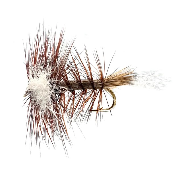 Shop the Traditional Hex Spinner dry fly, a classic, reliable pattern for the Hexagenia spinner fall. This spent-wing fly in sizes #6, #8, and #10 is essential for targeting trophy trout during evening hatches.