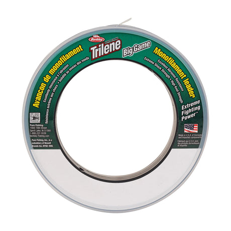 Trilene Big Game fishing line spool on a white background