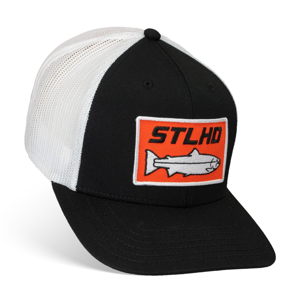 STLHD Standard White And Black Trucker Hat